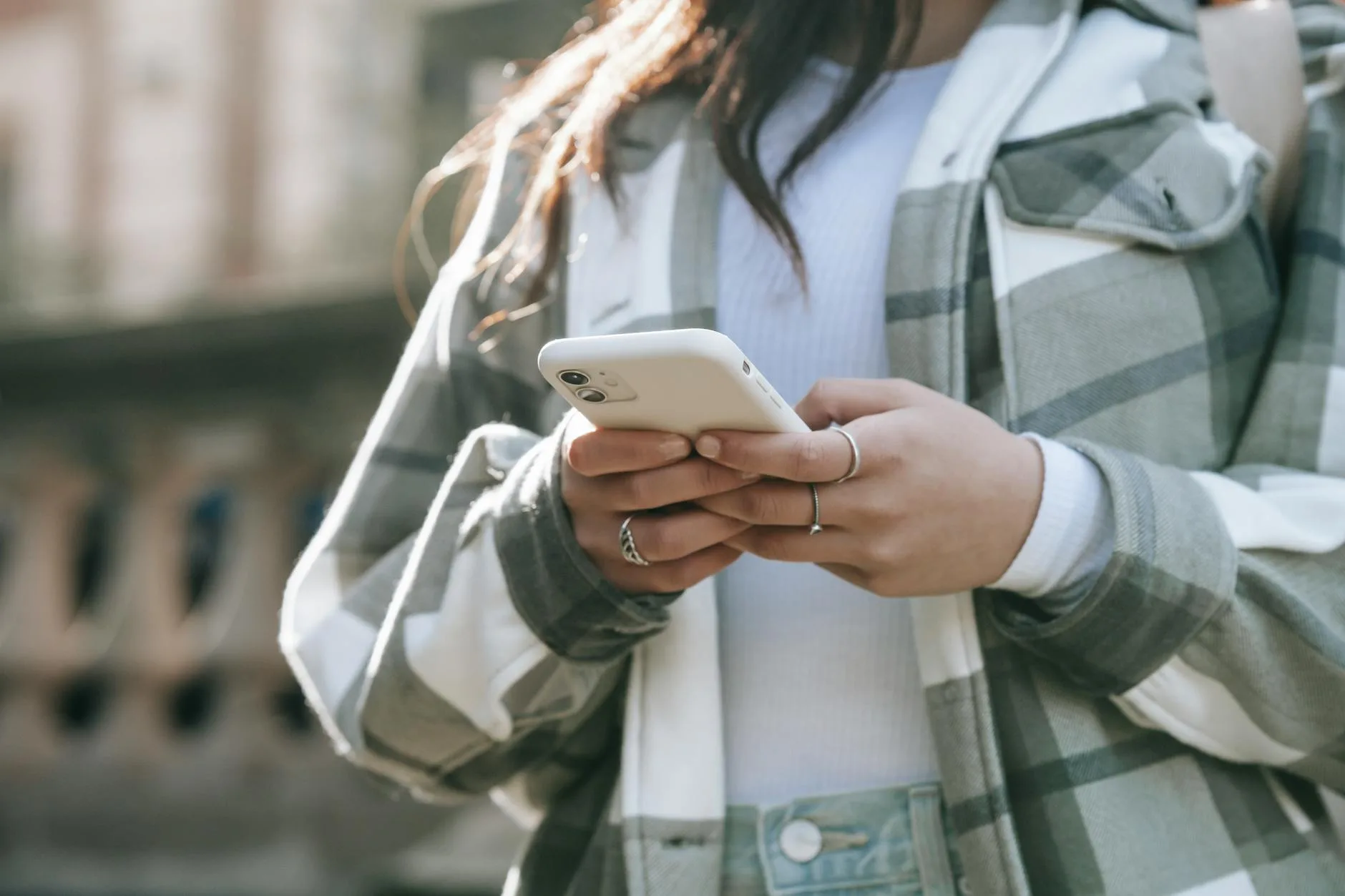 Parent checking a smartphone notification alert