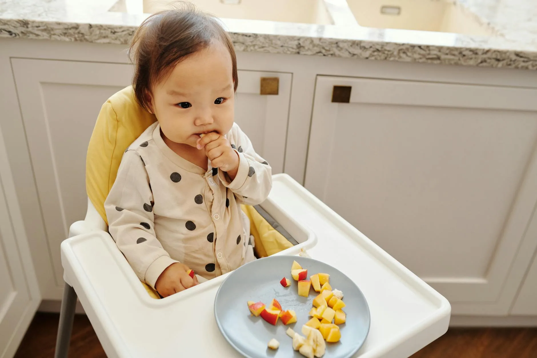 Baby led weaning finger food on a plate